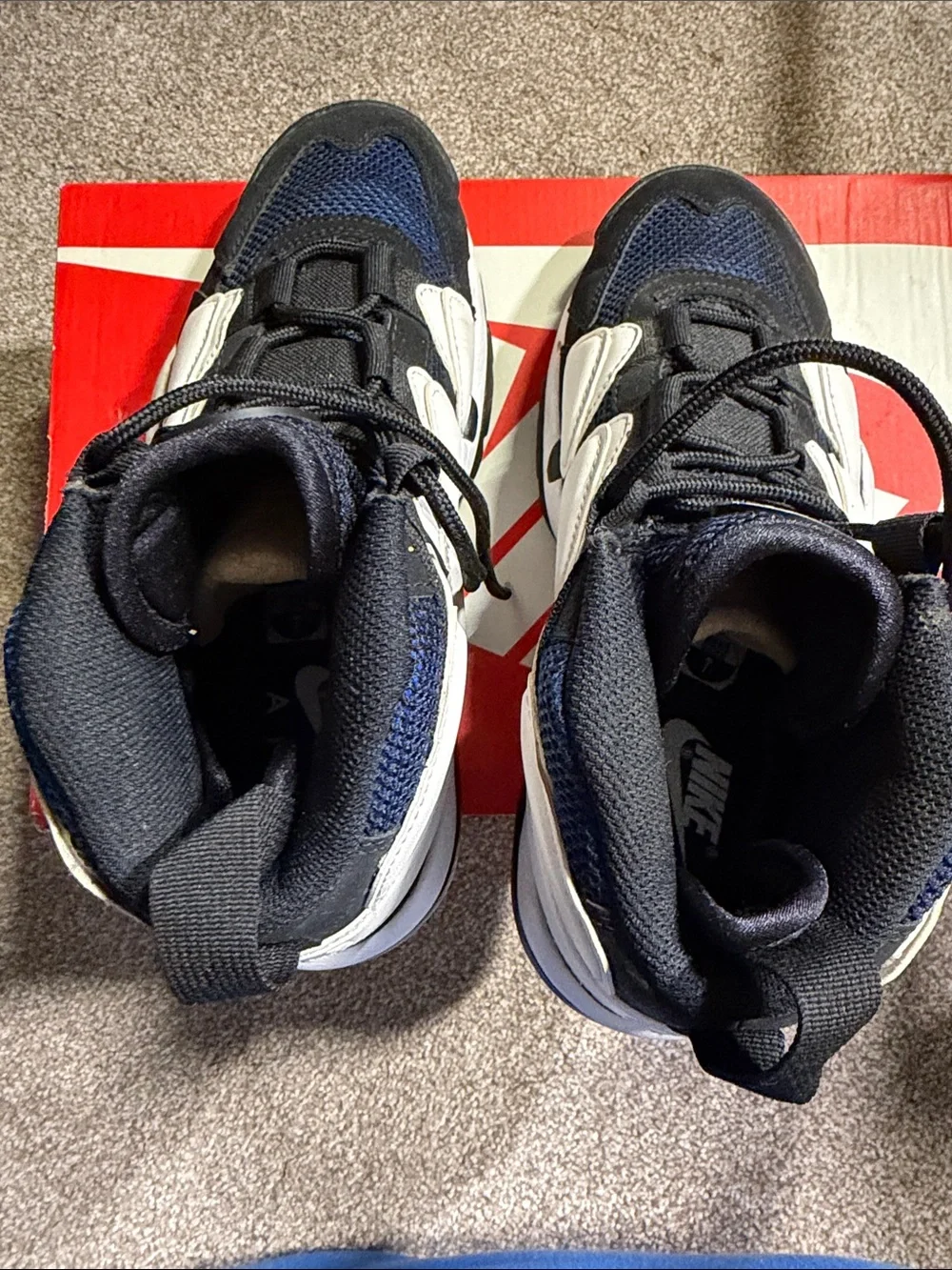 Nike Men’s Black, Navy & White Air Max High-Top Sneakers